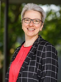 Professor Gudrun Kiesmüller smiling.