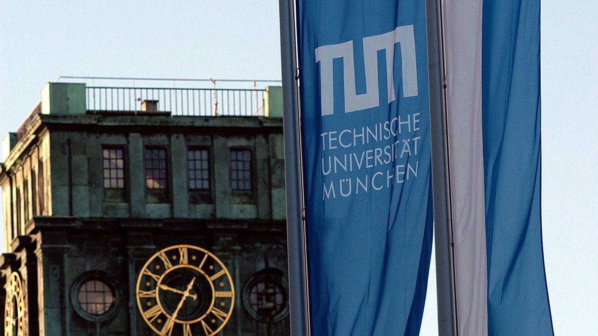 TUM tower and TUM flags