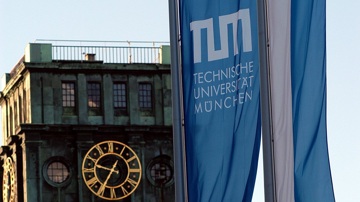 TUM tower and TUM flags